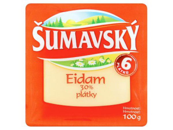 Šumavský Сыр Эдам 30 ломтики 100 г